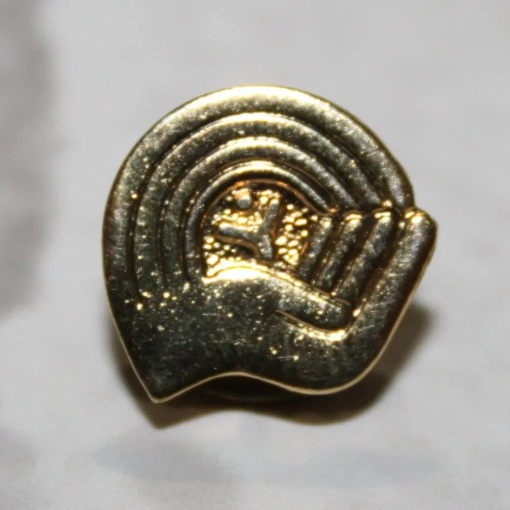 🟡🔺 Gold YMCA Lapel Pin · 0.5